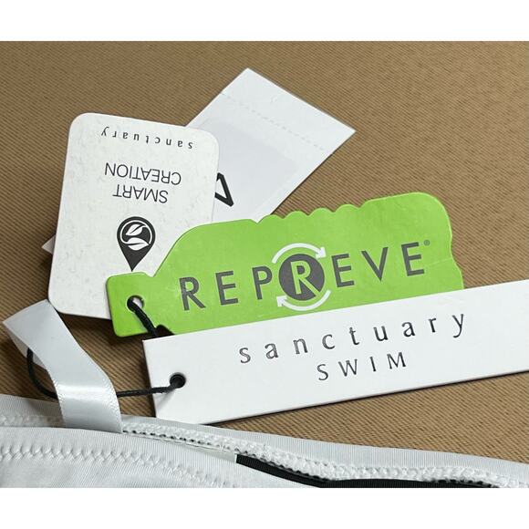 Sanctuary Black White Textured Bikini Swim Bottom XS NWT - Picture 6 of 6